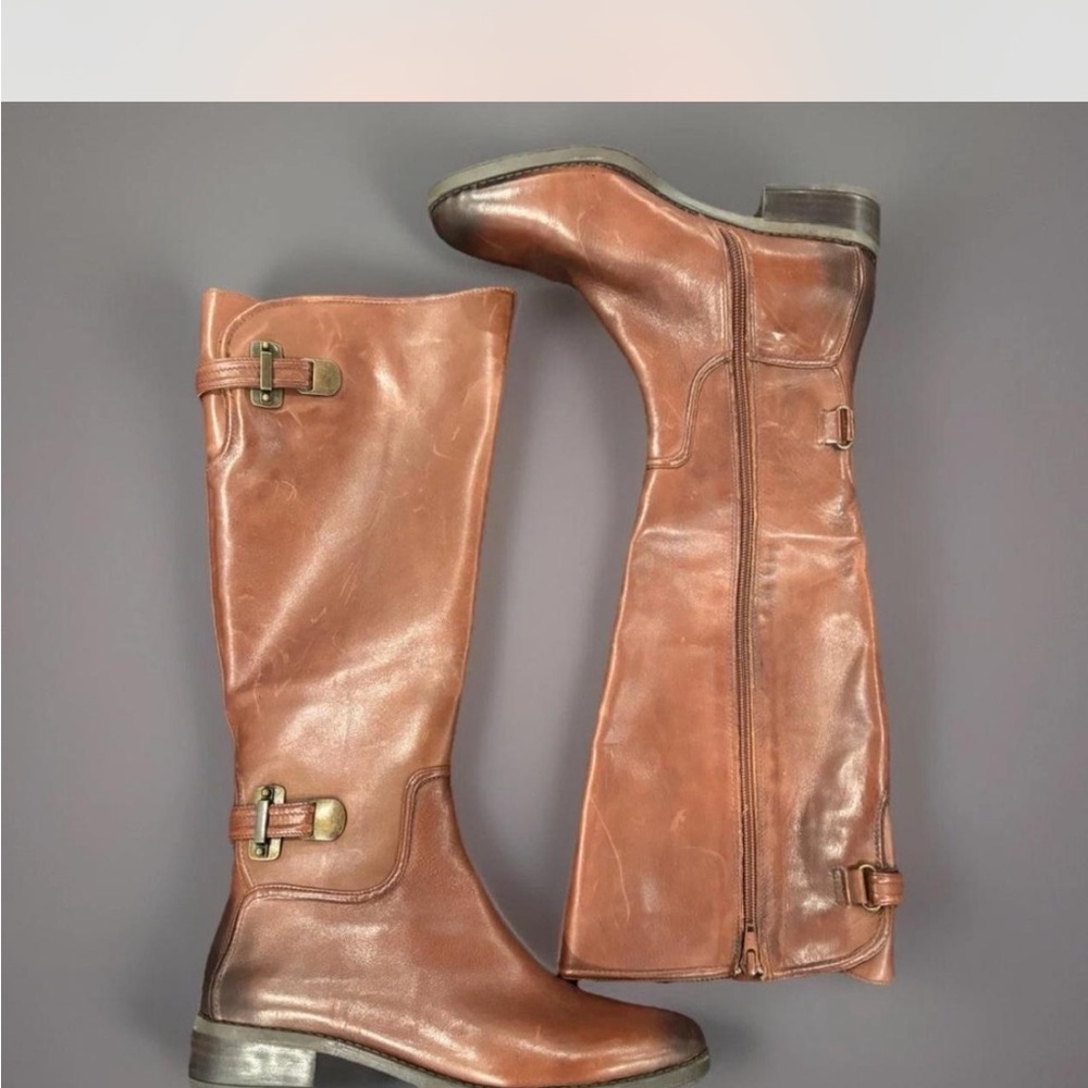 ANTONIO MELANI Tan Leather Winter Boots - Picture 2 of 8